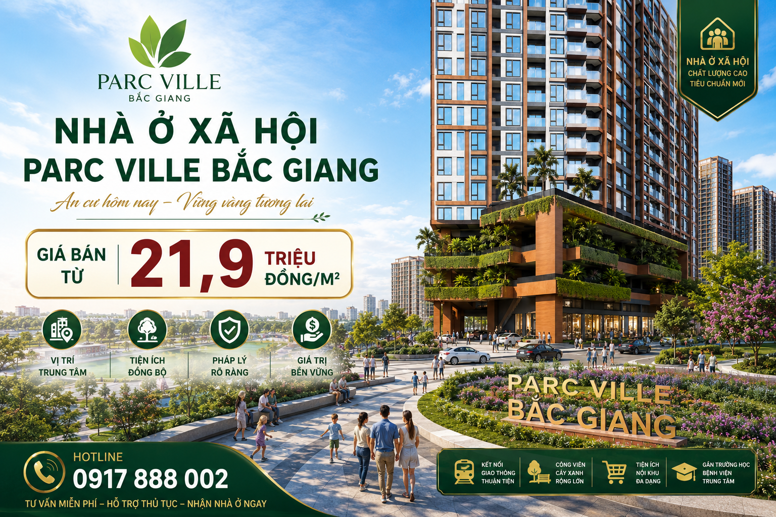 dự án nhà ở xã hội parc ville bắc giang