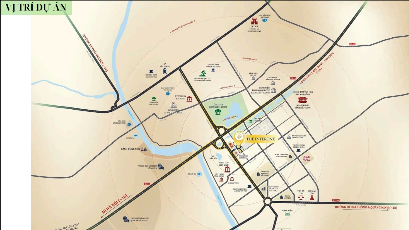 vị trí dự án the interone
