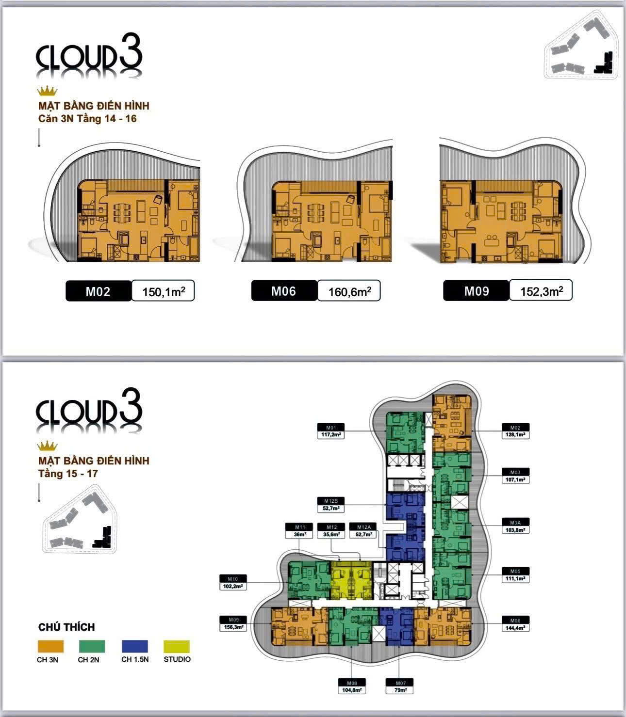 MẶT BẰNG TÒA CLOUD 3 ROYAL MANSION
