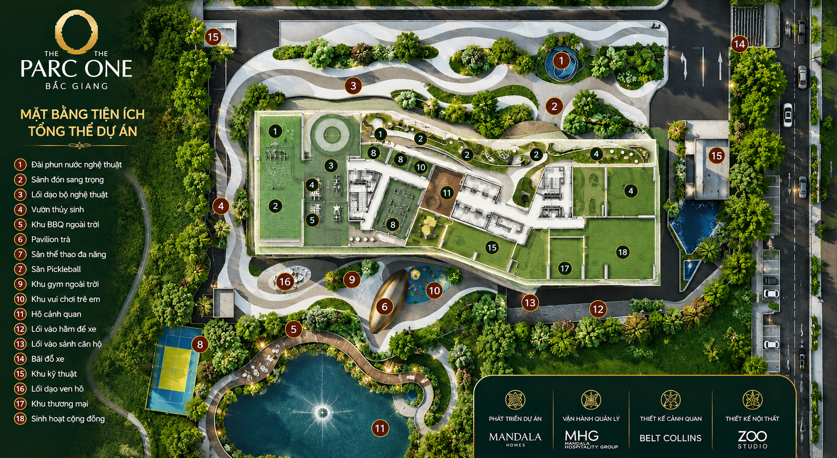 tiện ích tổng quan dự án the parc one